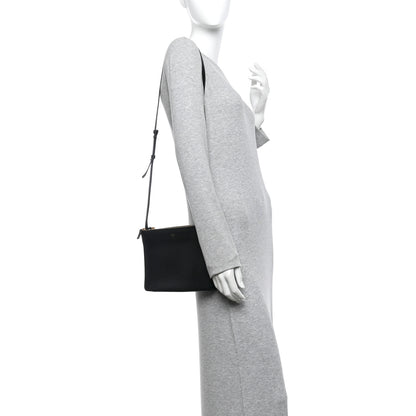 Celine Lambskin Large Trio Crossbody Bag Black 2 of 12