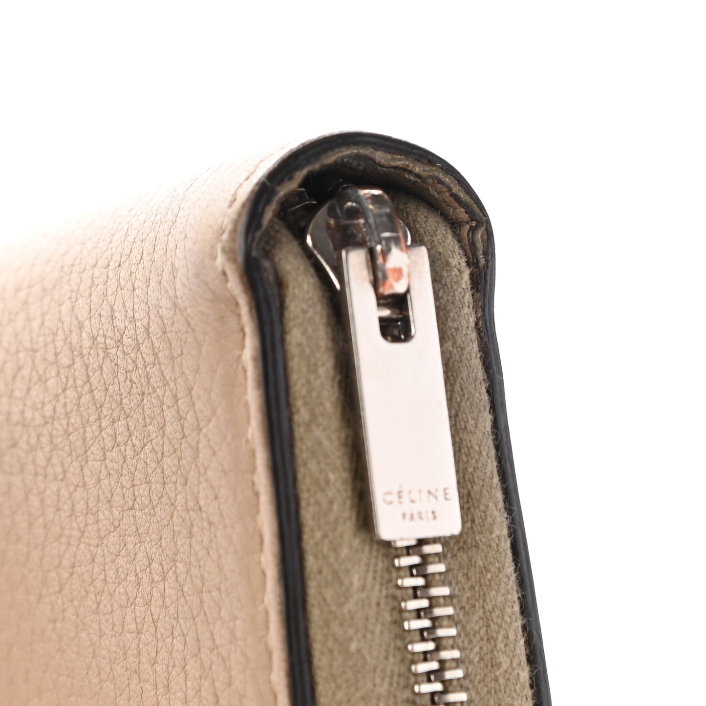 Grained Calfskin Large Zip Around Multifunction Wallet Dune