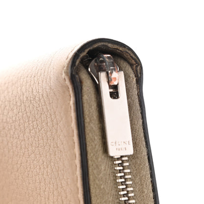 Celine Grained Calfskin Large Zip Around Multifunction Wallet Dune 12 of 15