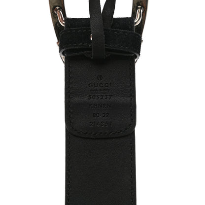 Gucci GG Supreme Monogram Suede Dionysus 40mm Belt 80 32 Beige Black 5 of 6