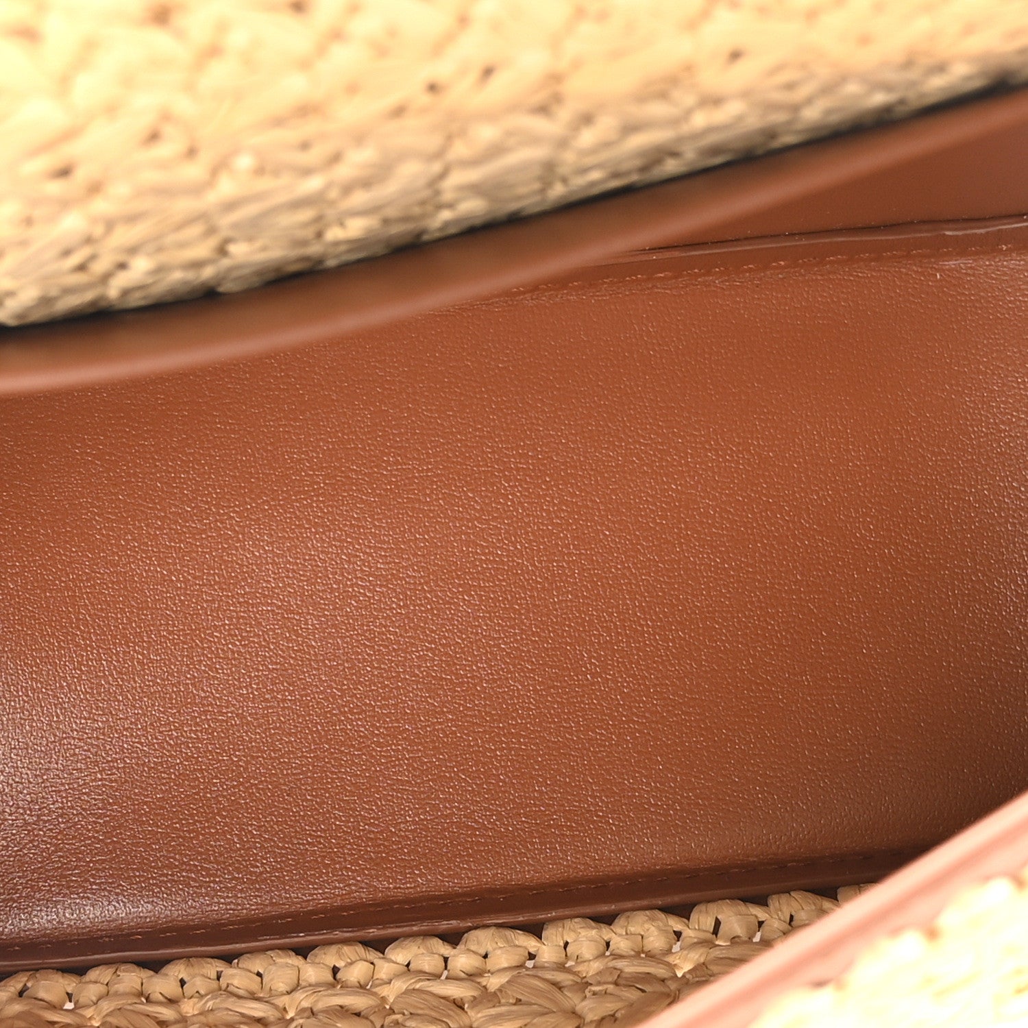 Valentino Garavani Raffia Calfskin Vlogo Alltime Shoulder Bag Natural Saddle Brown 5 of 9