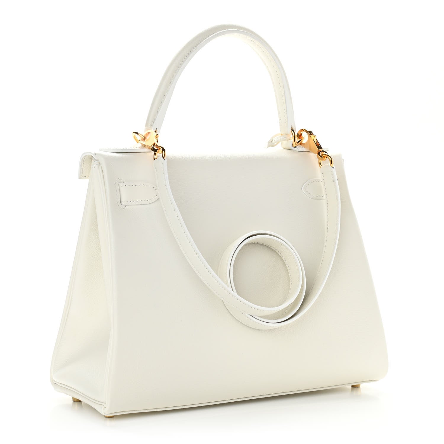 Hermes Evercolor Kelly Retourne 28 White 3 of 11