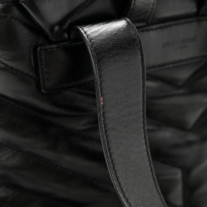 Saint Laurent SAINT LAURENT Calfskin Y Quilted Monogram Small Loulou Backpack Black 13 of 13