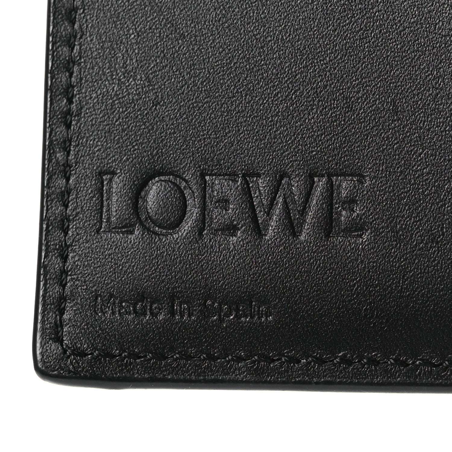 Loewe Grained Calfskin Vertical Bi-fold Wallet Black 6 of 8