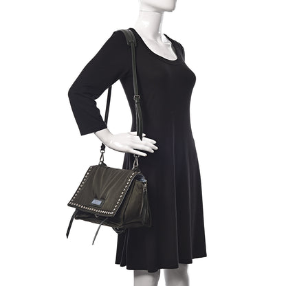 Prada Nylon Tessuto Studded Small Etiquette Bag Militare Astrale 3 of 9