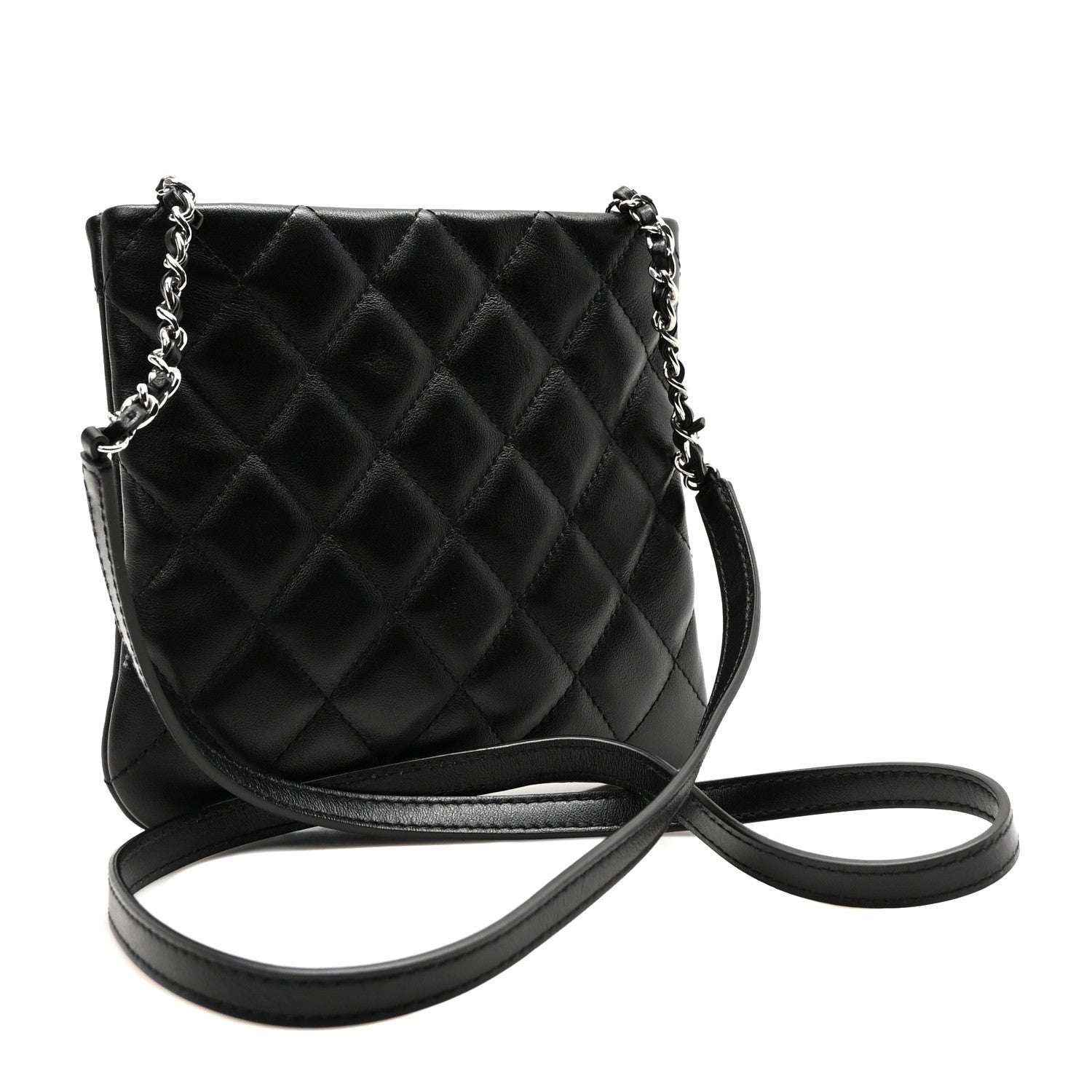 Chanel Lambskin Quilted Crossbody Bag Black 3 of 10