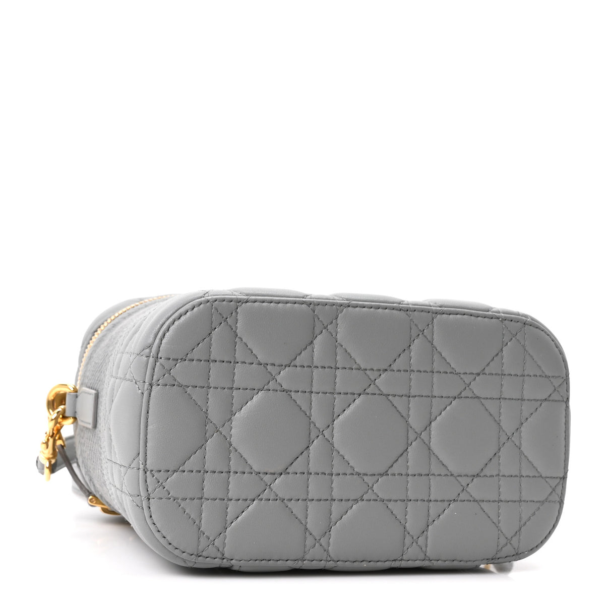 Lambskin Cannage Small Diortravel Vanity Case Cloud Blue