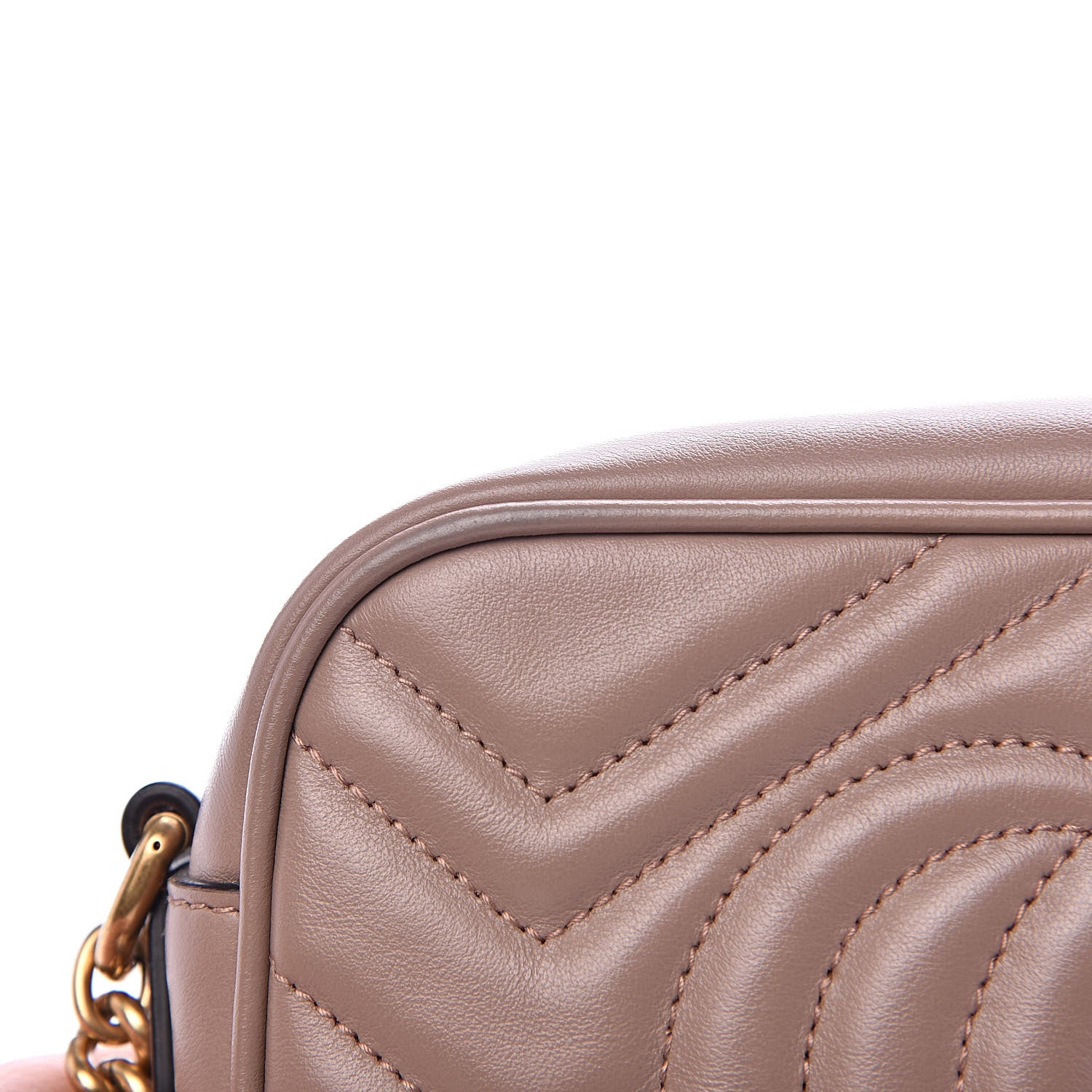 Gucci Calfskin Matelasse Mini GG Marmont Chain Shoulder Bag Porcelain Rose 12 of 13