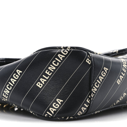Gucci X BALENCIAGA Calfskin Matelasse Logo Print Small GG Marmont Shoulder Bag Black 9 of 11