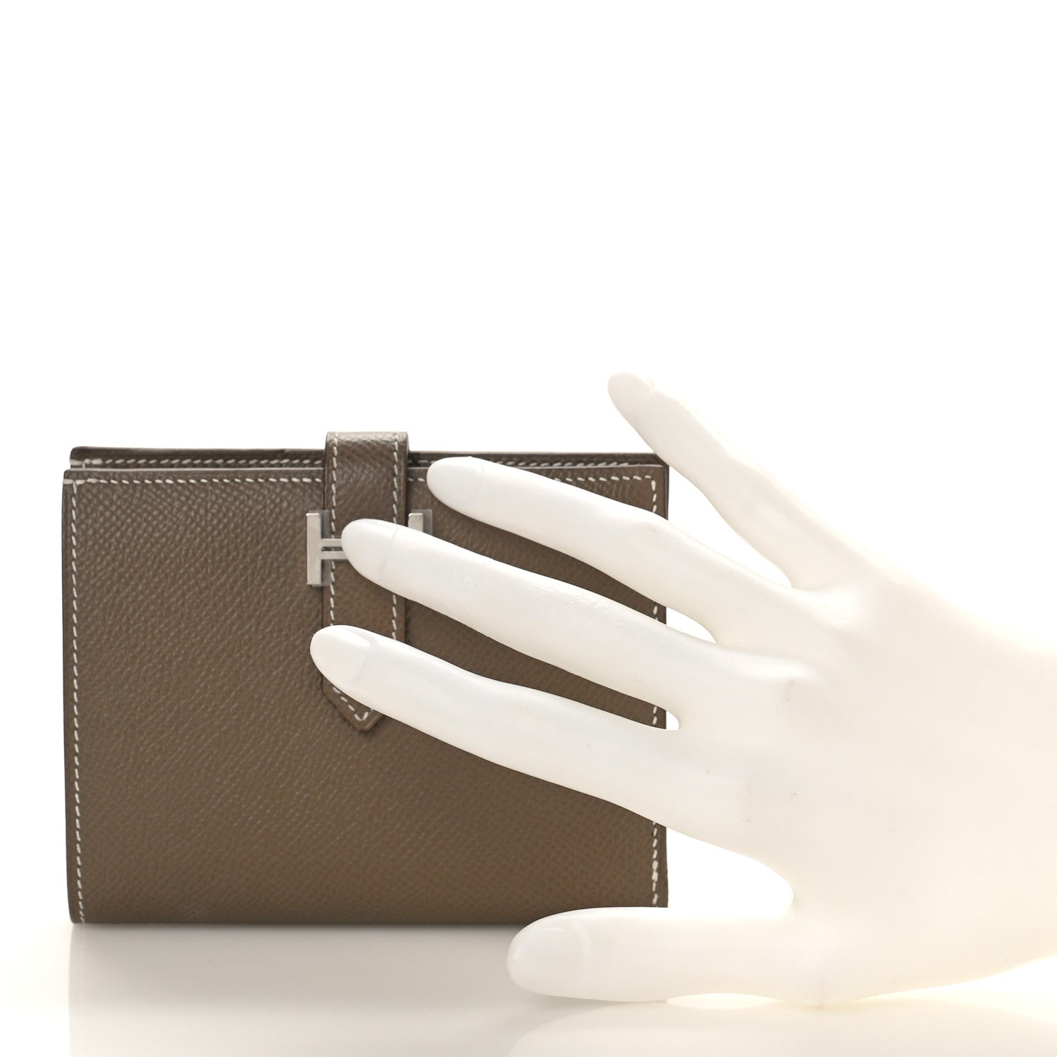 Hermes Epsom Bearn Compact Wallet Etoupe 2 of 9
