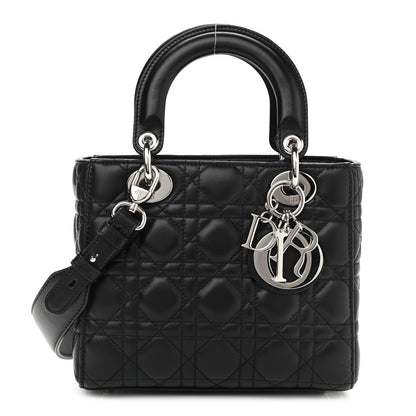 Christian Dior Lambskin Cannage Small Lucky Badges My Lady Dior Black 1 of 9