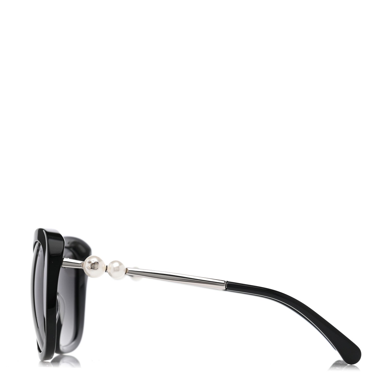 Chanel Acetate Pearl Sunglasses Black 3 of 7