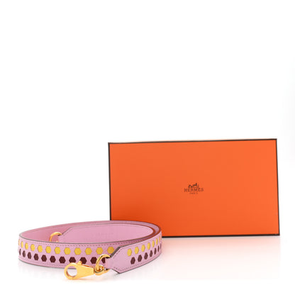Hermes Epsom 25mm Mousqetons Tressage Shoulder Strap Mauve Sylvestre Rouge H Jaune De Naples 6 of 6