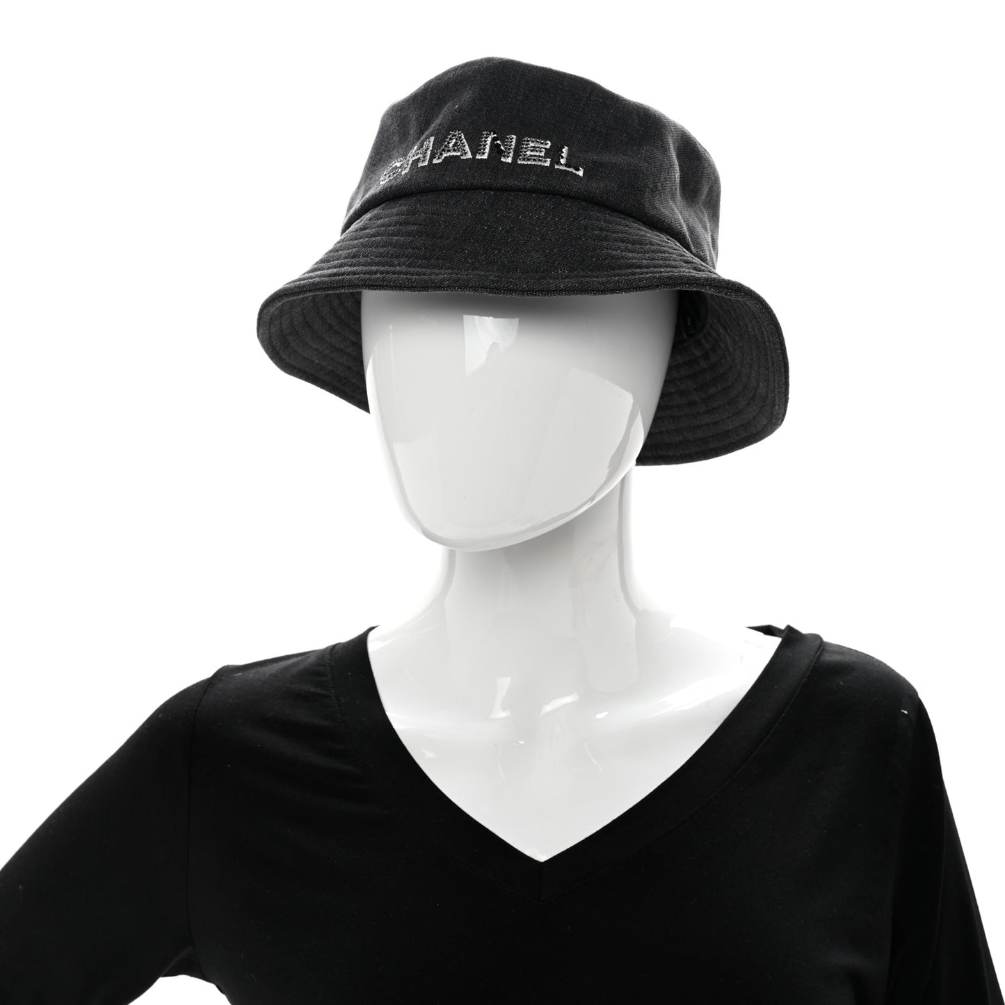 Fabric Logo Bucket Hat M Grey