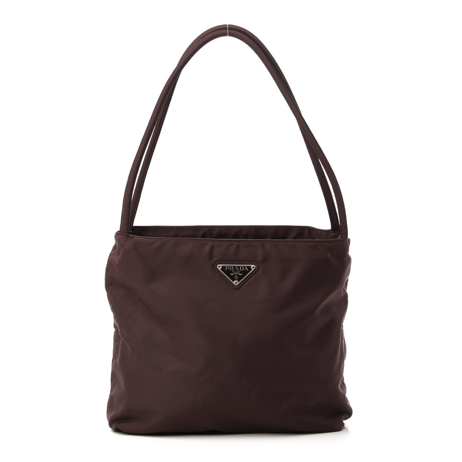 Prada Tessuto Nylon Shoulder Bag Brown 1 of 9