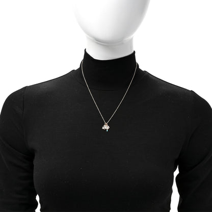Tiffany 18K Rose Gold Enamel Ampersand Snowflake Match Pendant Necklace Blue 2 of 6
