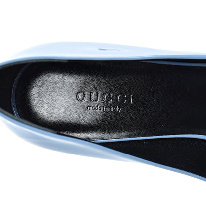 Gucci Vernice Bow Pumps 36.5 Light Blue 6 of 10