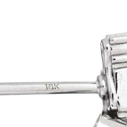Suzanne Kalan 18K White Gold Diamond Emerald Layered Stud Earrings 8 of 10
