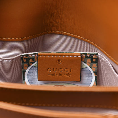 Gucci Calfskin Canvas Diagonal GG Rajah Shoulder Bag Brown 6 of 11