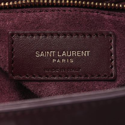 Saint Laurent Patent Le 5 A 7 Hobo Bordeaux 6 of 10