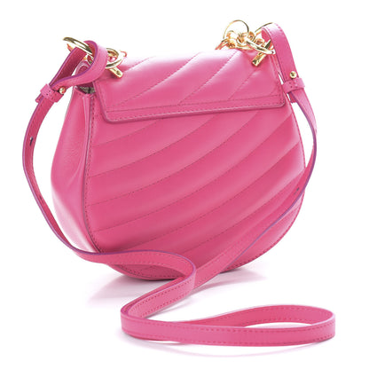 Chloe Calfskin Quilted Mini Drew Bijou Shoulder Bag Fuchsia Rose 3 of 9