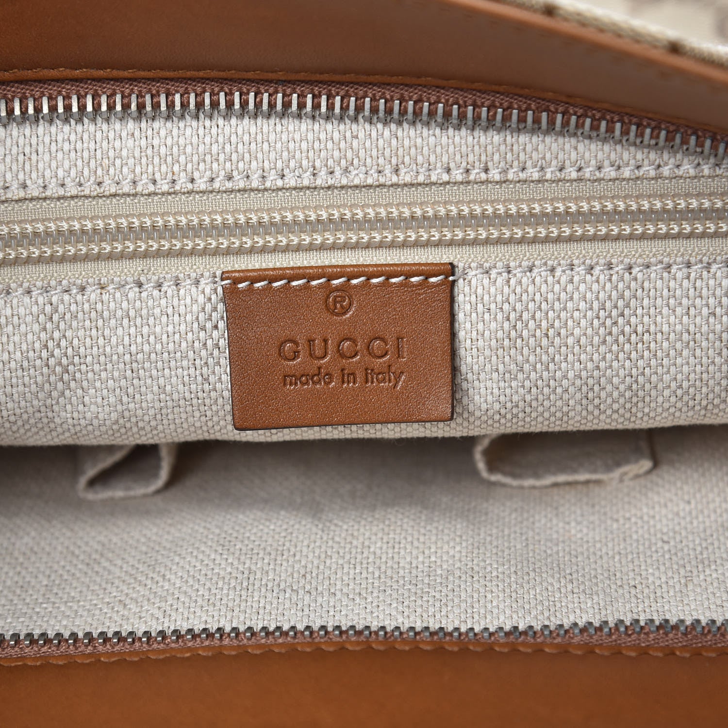 Gucci Monogram Large Flat Messenger Bag Brown 5 of 10