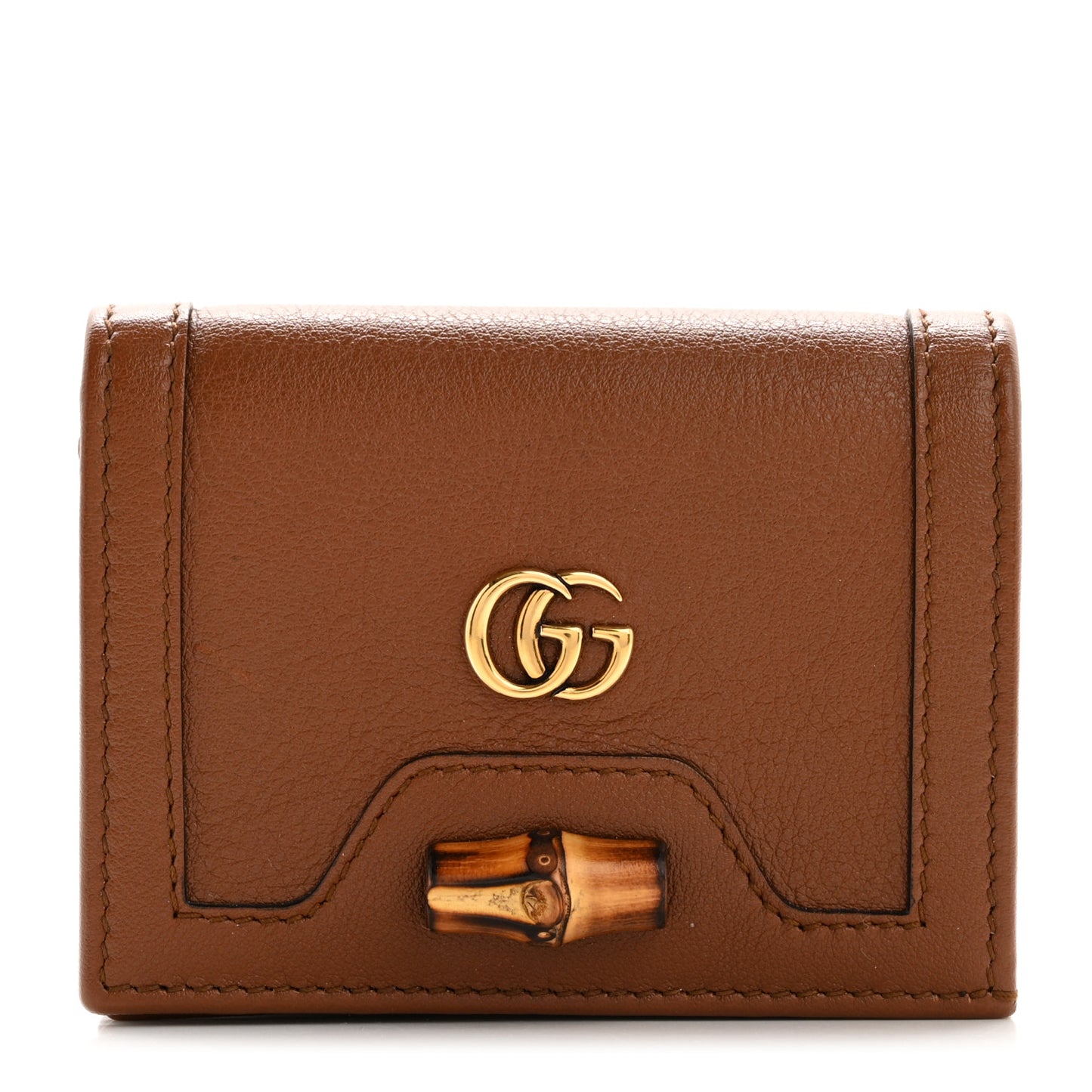 Wonka Grain Calfskin Diana Card Case Wallet Cuir
