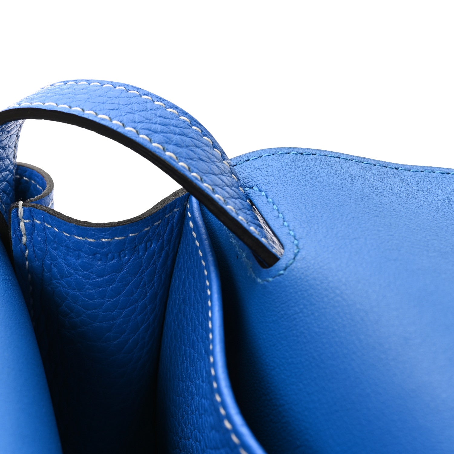 Hermes Taurillon Clemence Halzan 31 GM Bleu Zanzibar 7 of 11