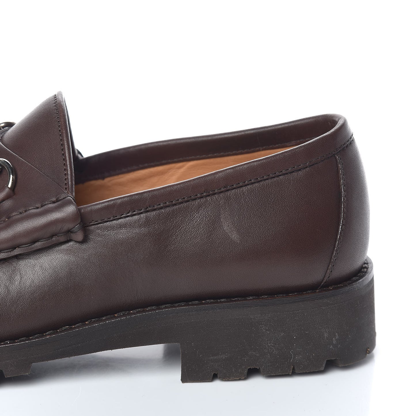 Laredo Calfskin Mens Horsebit Lug Sole Loafers 7.5 Brown