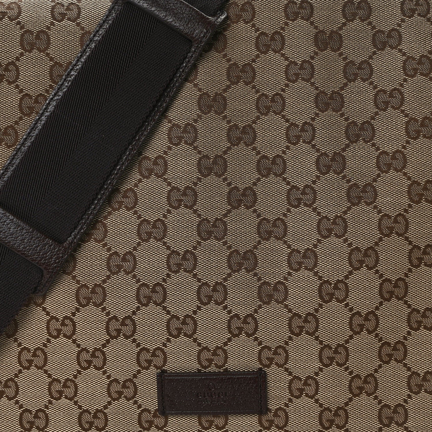 Gucci Monogram Small Flap Messenger Bag Beige Dark Brown 8 of 14