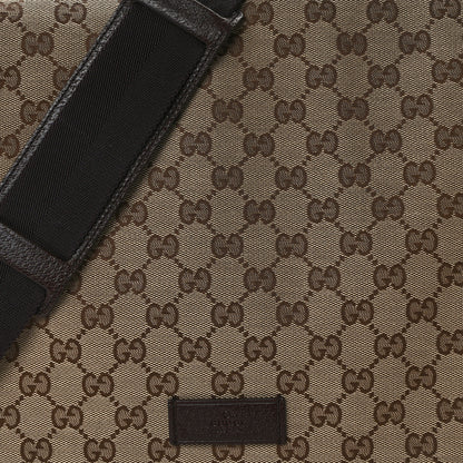 Gucci Monogram Small Flap Messenger Bag Beige Dark Brown 8 of 14