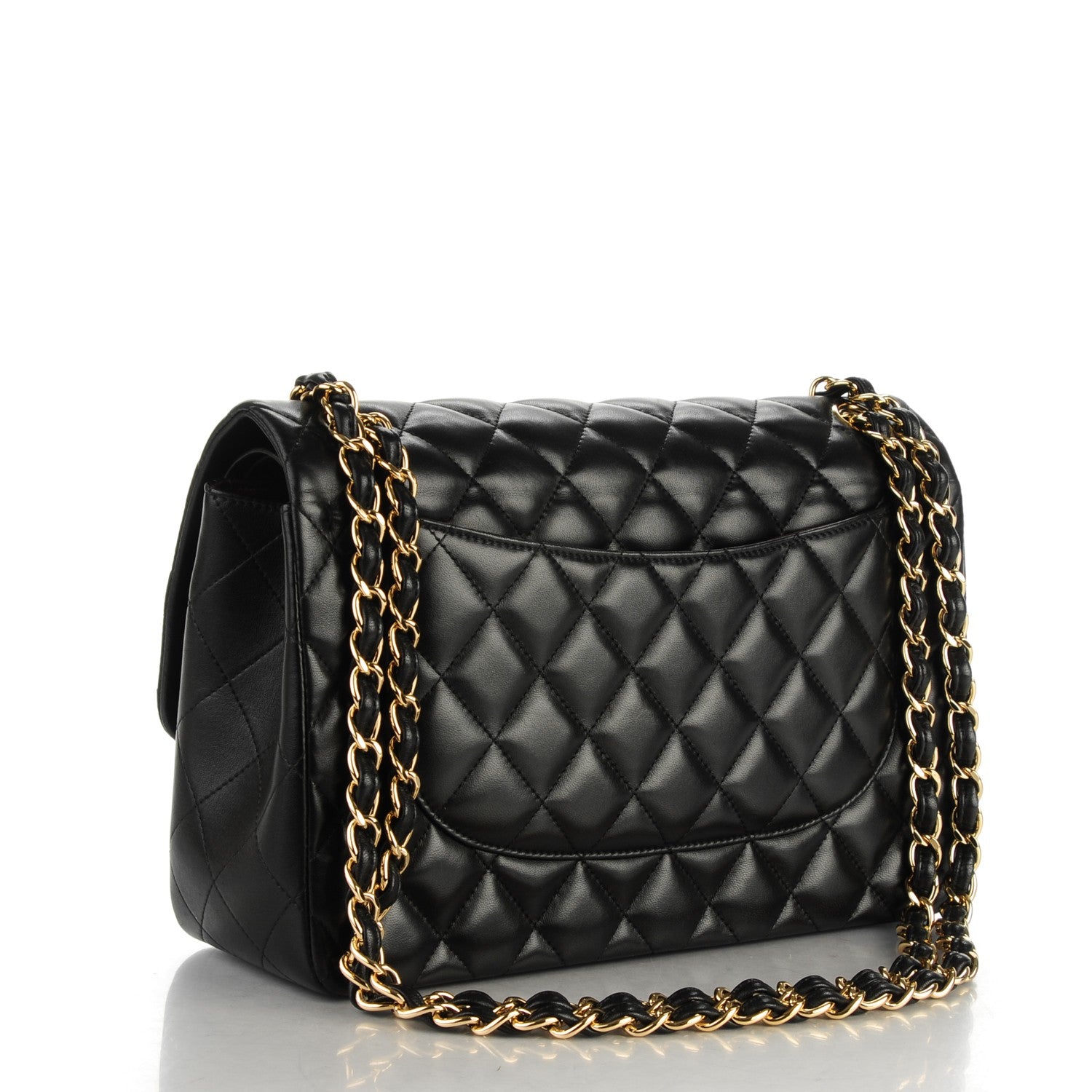 Chanel Lambskin Quilted Jumbo Double Flap Black 3 of 8