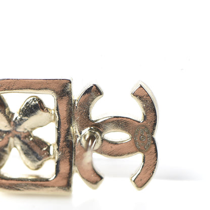 Chanel Crystal CC Sergeant Chanel Earrings Gold 4 of 5
