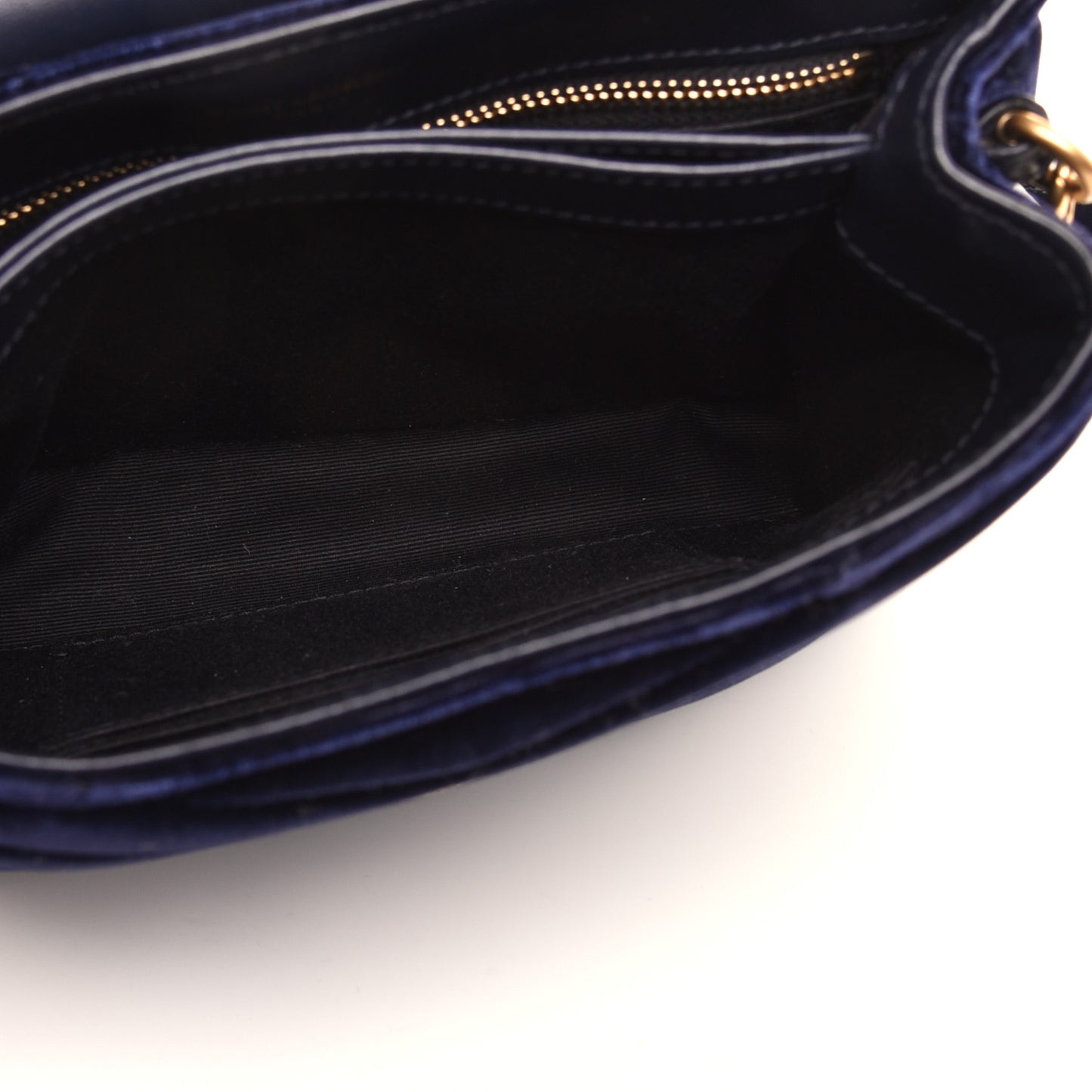 Velvet Y Quilted Monogram Toy Loulou Crossbody Bag Navy
