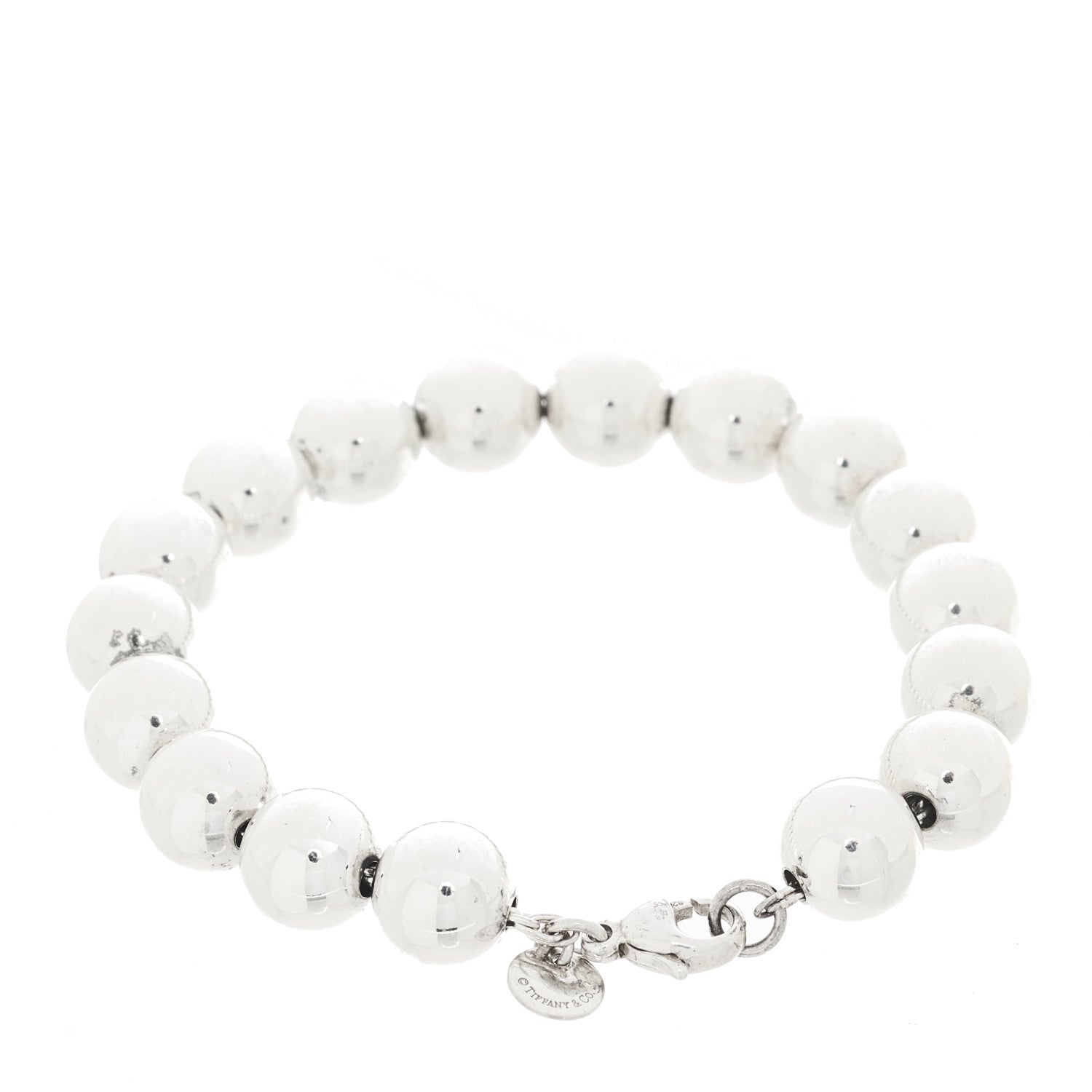 Tiffany Sterling Silver 10mm HardWear Ball Bracelet 2 of 5