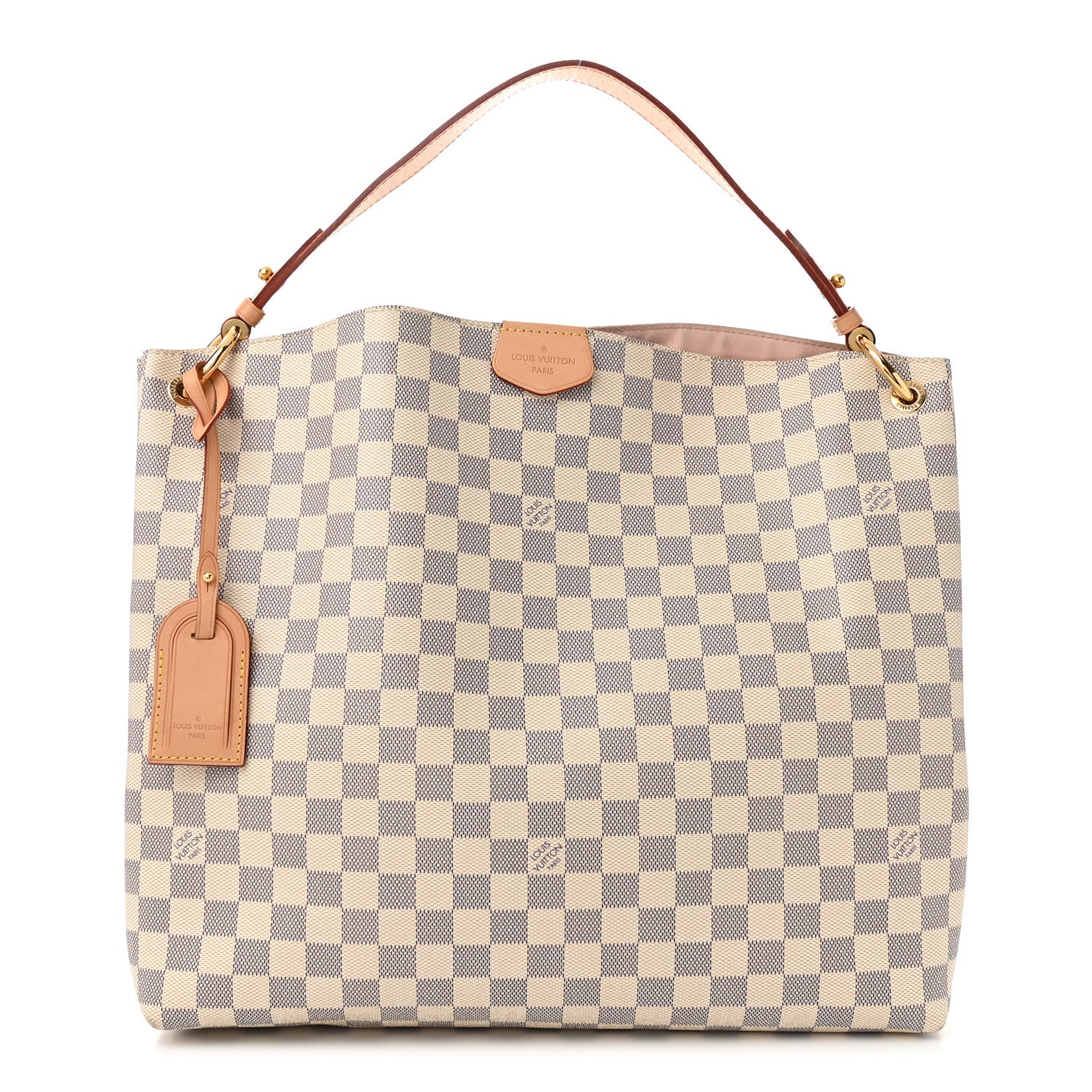 Louis Vuitton Damier Azur Graceful MM Rose Ballerine 1 of 9