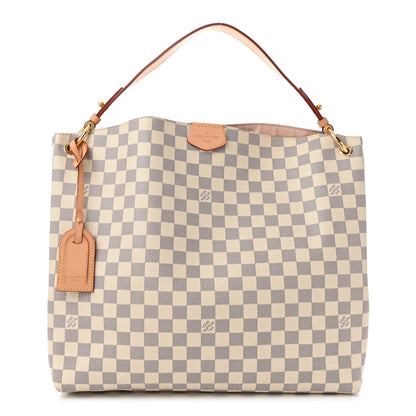 Louis Vuitton Damier Azur Graceful MM Rose Ballerine 1 of 9