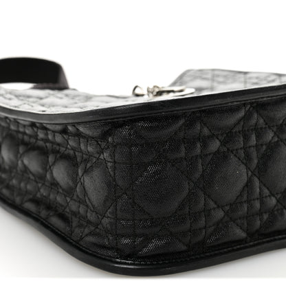 Christian Dior Coated Canvas Cannage Crossbody Bag Black 9 of 10