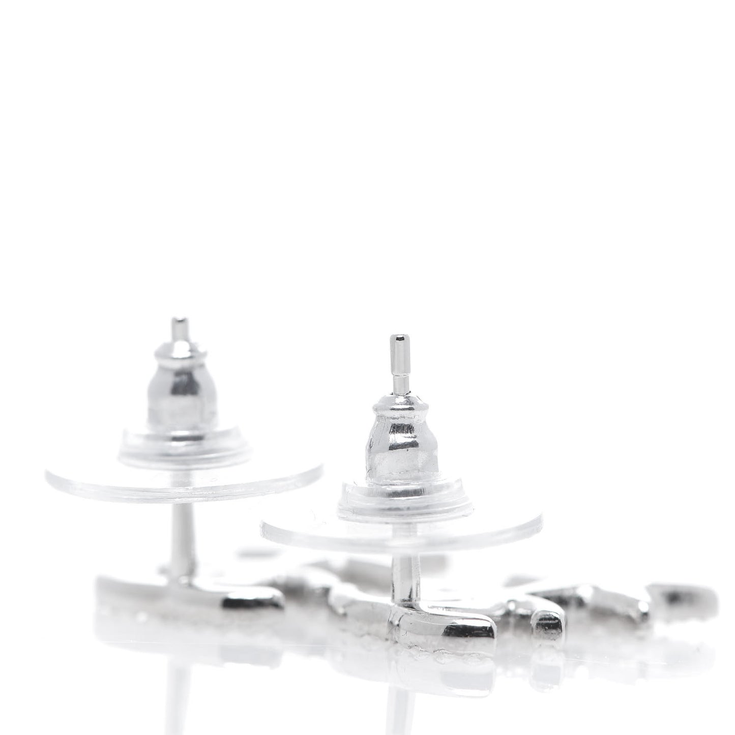 Crystal CC Star Earrings Silver
