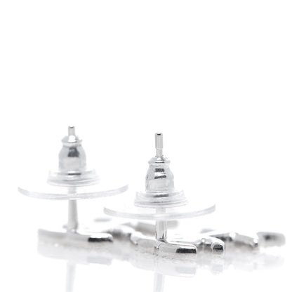 Chanel Crystal CC Star Earrings Silver 2 of 3