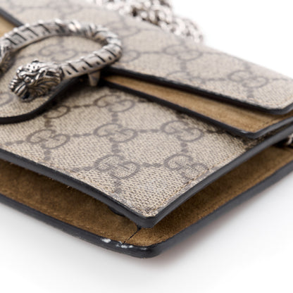 Gucci GG Supreme Monogram Super Mini Dionysus Shoulder Bag Taupe 9 of 10