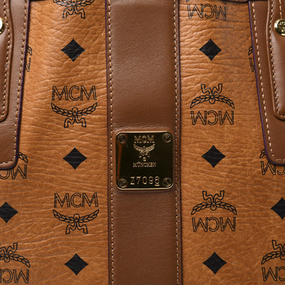 MCM Visetos Medium Liz Reversible Shopper Tote Cognac 9 of 17