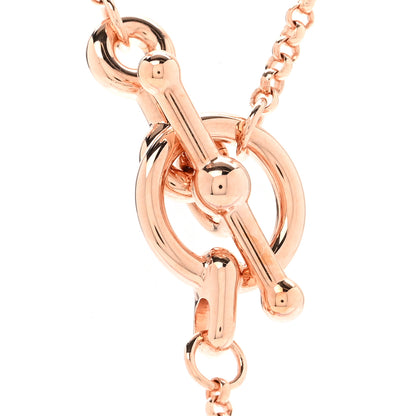 Hermes Metal Enamel Cheval Grand Parade Necklace Rose Gold 6 of 7
