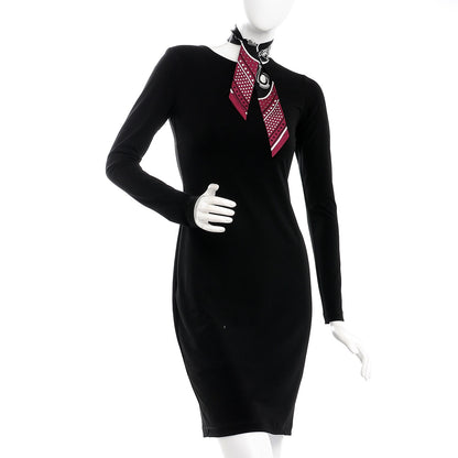 Hermes Silk Les Flacons Bandana Twilly Prune Noir Blanc 2 of 5