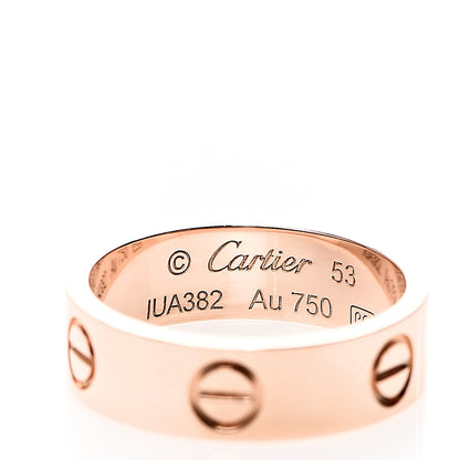 Cartier 18K Pink Gold 5.5mm LOVE Ring 53 6.25 3 of 5