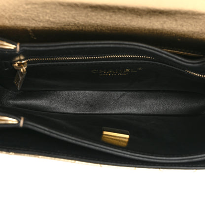 Chanel Hammered Metallic Calfskin Quilted Flap Gold 5 of 25