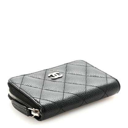 Chanel Caviar Quilted Zip Coin Purse Black 4 of 7