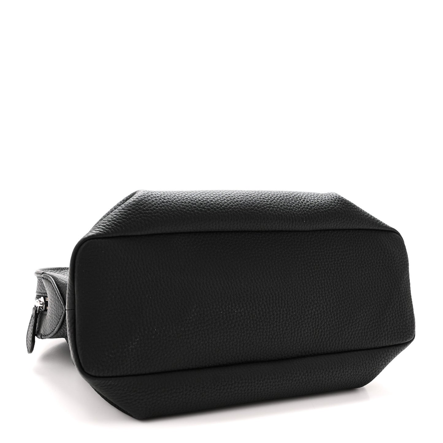 Matte Grained Calfskin Agnes Bag Black