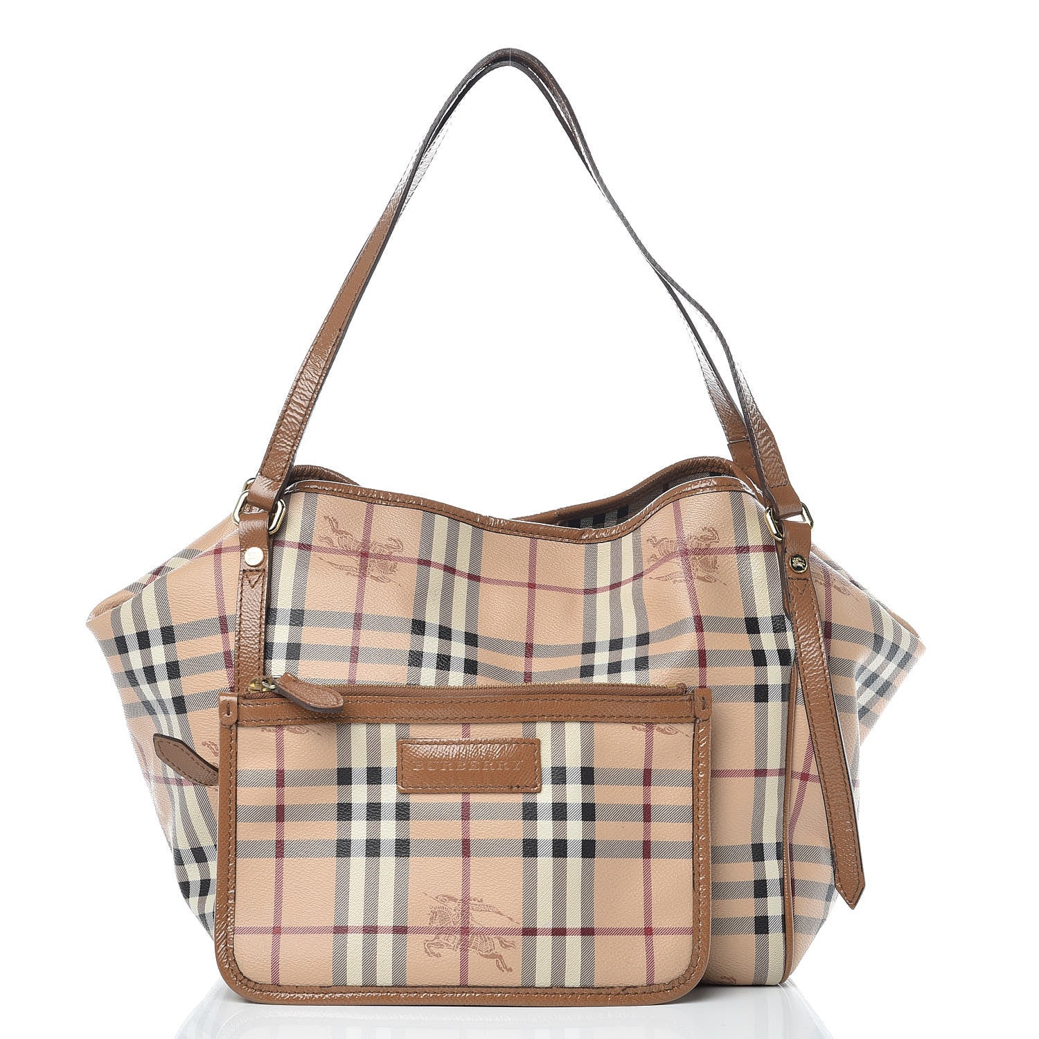 Burberry Haymarket Check Small Canterbury Tote Brown 3 of 13