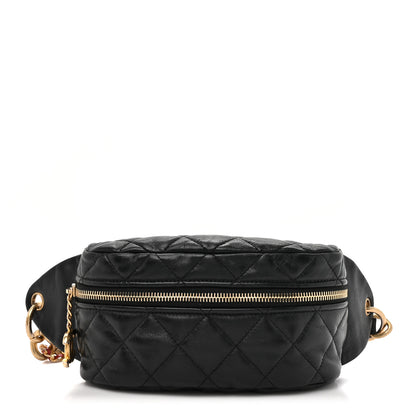 Chanel Lambskin Quilted Linked In Waist Bag Black 1 of 10
